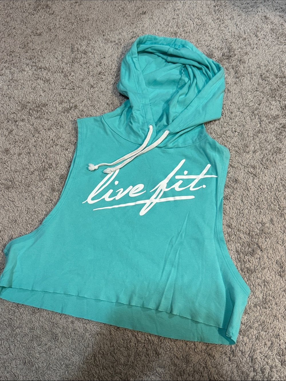 Live Fit Cropped Hoodie Tank